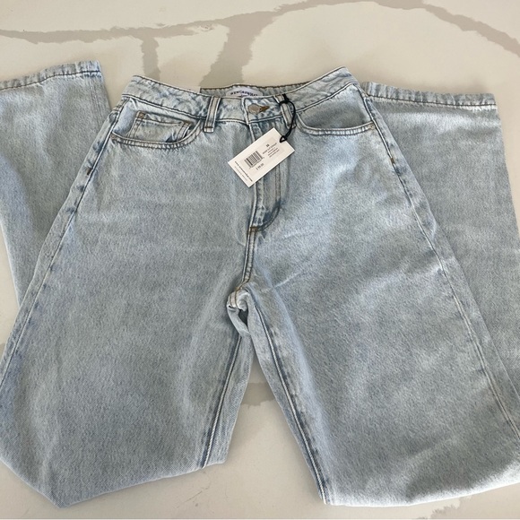 WeWoreWhat Denim - WeWoreWhat mom slit straight jean